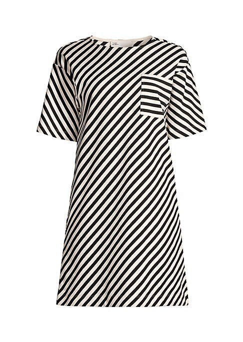 Striped Cotton Shift Dress