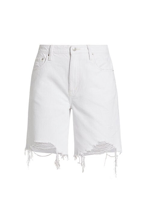 Frayed Comfort Denim Shorts