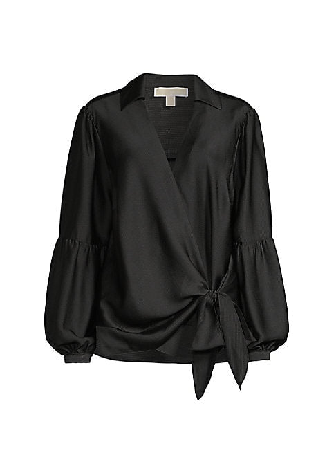 Elegant Wrap Satin Top