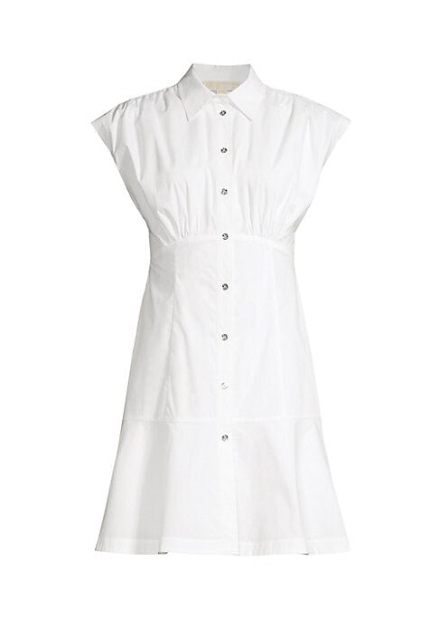 Pleat Detail Mini Dress