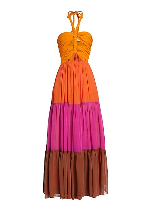 Chic Colorblock Maxi Dress