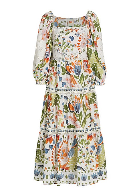 Floral Lace Midi Dress