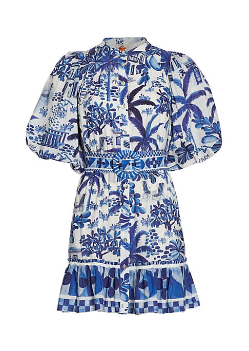 Tropical Puff Sleeve Dress