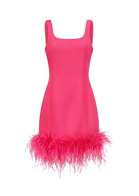 Feather Hem Minidress