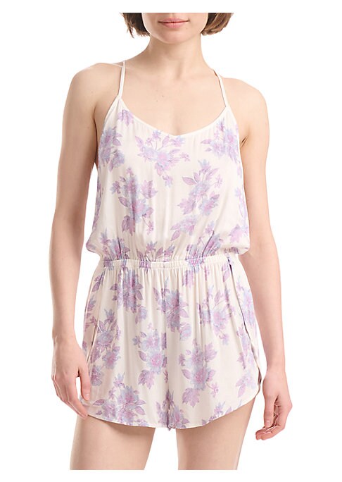 Floral V-Neck Romper