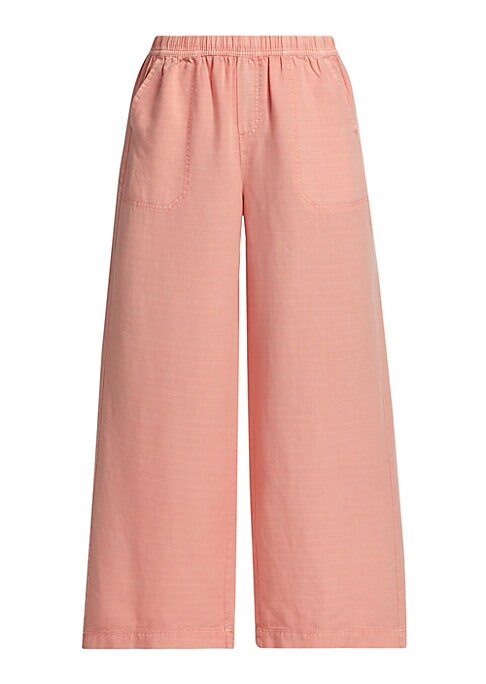 Linen Blend Wide-Leg Pants