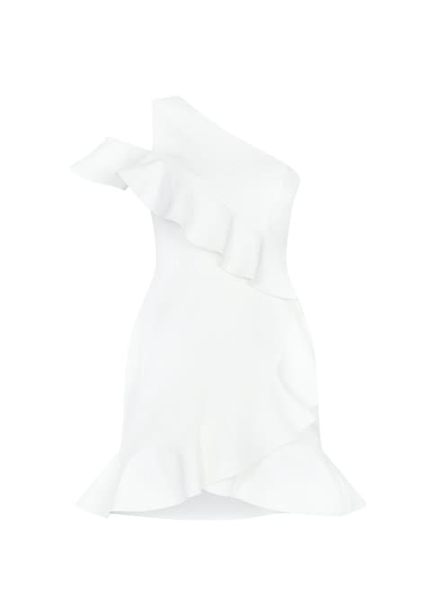 Asymmetrical Ruffle Dress