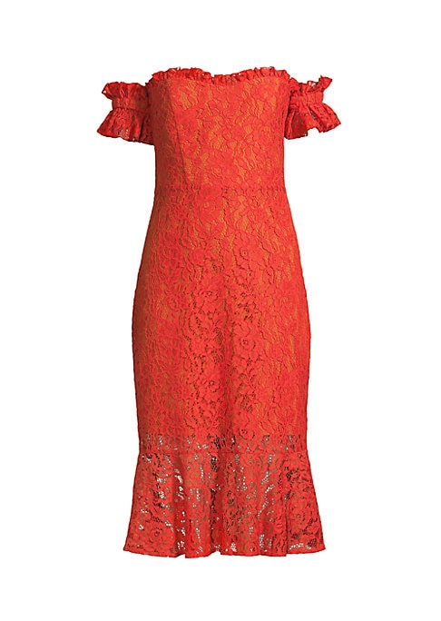 Lace Flare Midi Dress