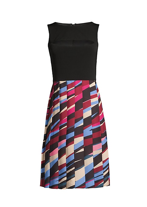 Geometric Pleat Dress