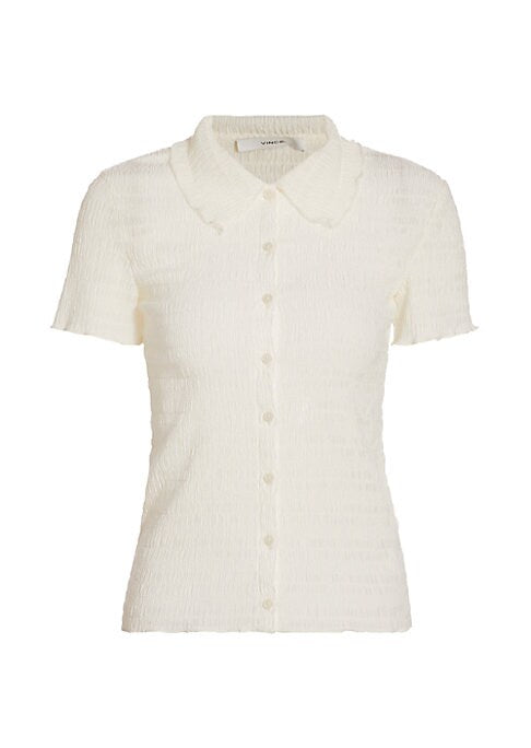 Chic Smocked Button Top
