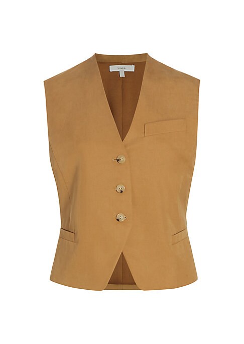 Chic Twill Pocket Vest