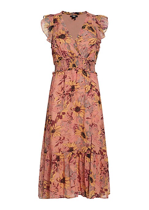 Floral Silk Midi Dress