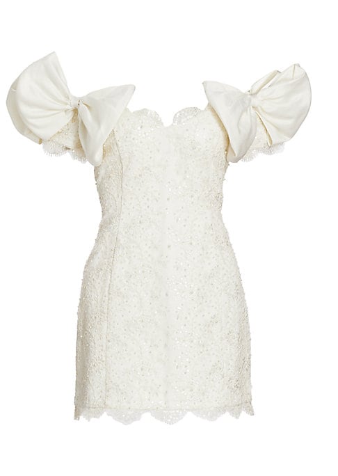 Chic Bow Lace Minidress