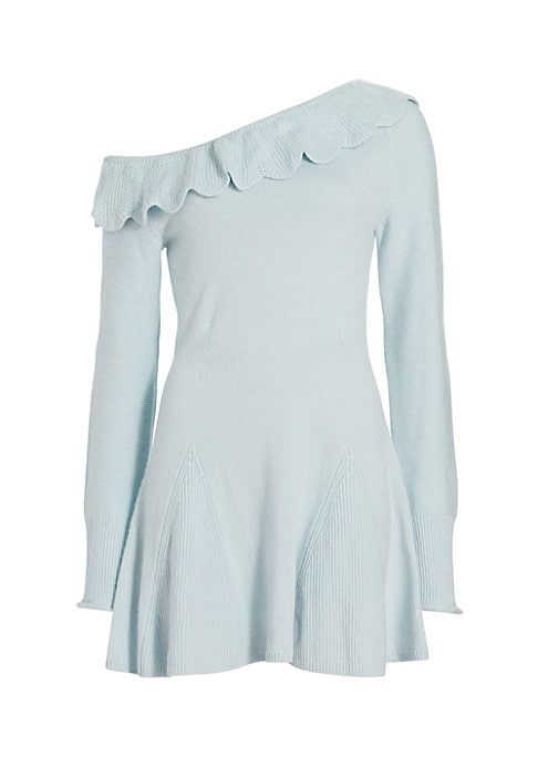 Ruffle Cashmere Dress