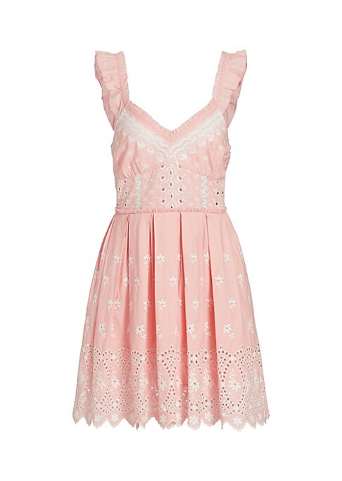 Embroidered Lace Mini Dress