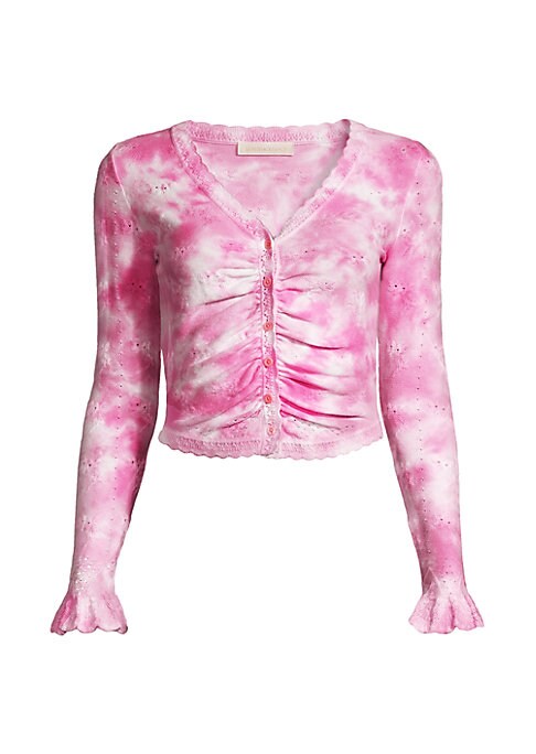 Tie-Dye Ruffle Cardigan
