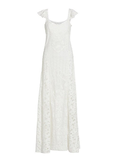 Ruffled Lace Maxi Dress