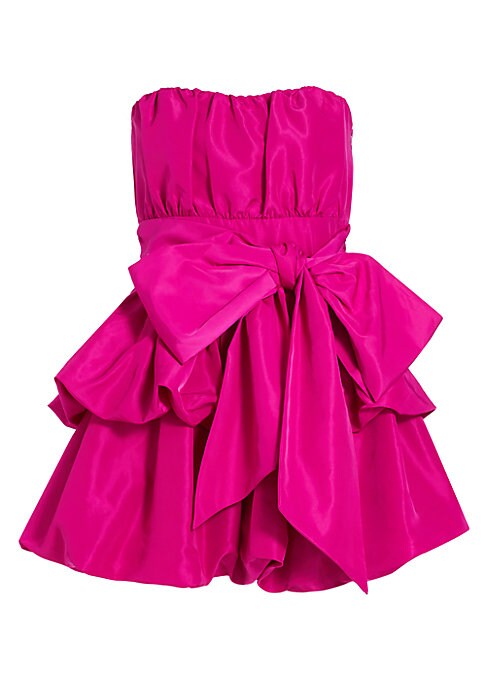 Bowtied Taffeta Mini Dress