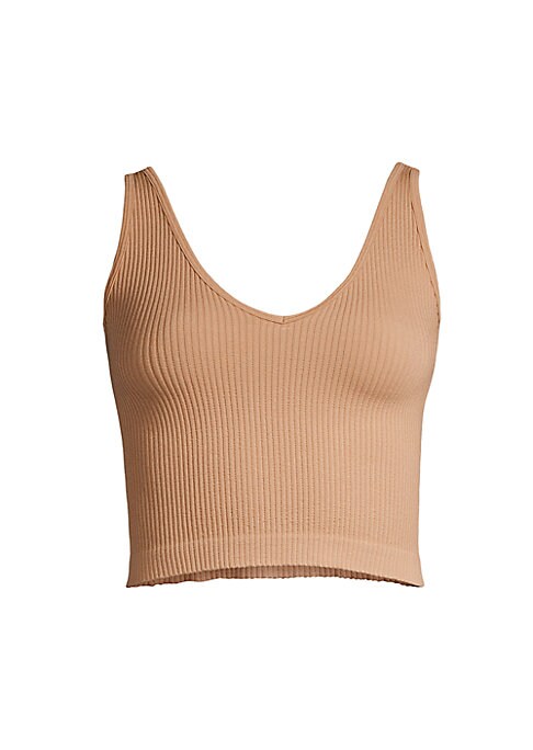 V-Neck Cropped Knit Top