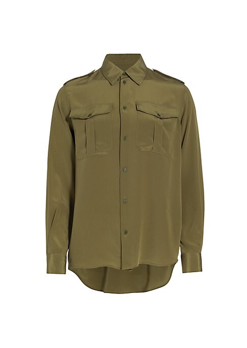 Silk Utility Blouse