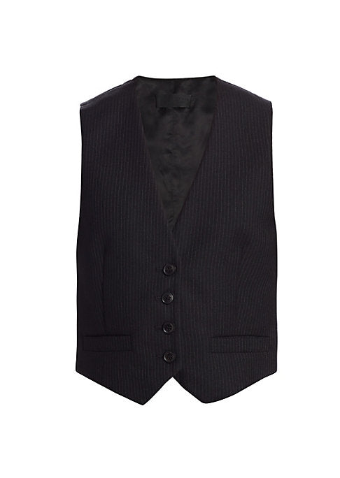 Pinstriped Wool Vest