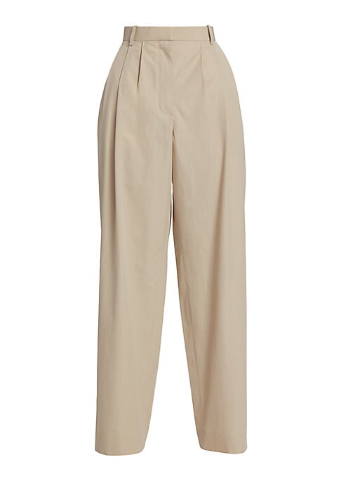 Chic Pleated Cotton Trousers