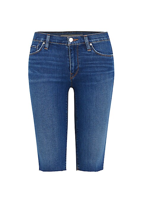 Frayed Denim Knee Shorts