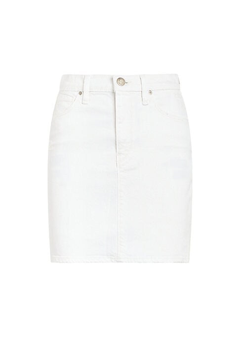 Distressed Denim Twist Skirt