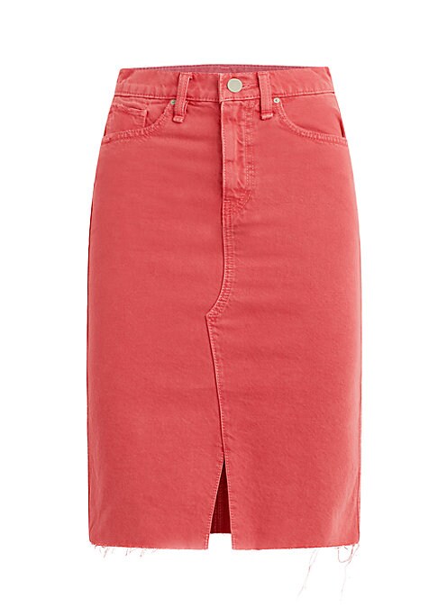 Raw Hem Denim Skirt