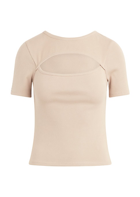 Ribbed Cut-Out Tee