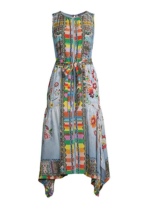 Bohemian Silk Tiered Dress