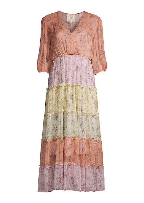 Colorful Chiffon Midi Dress