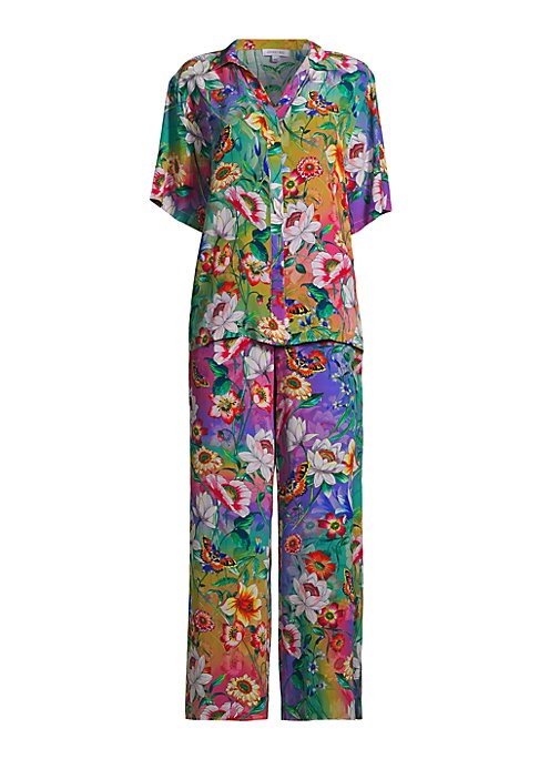Floral Silk Pajama Set