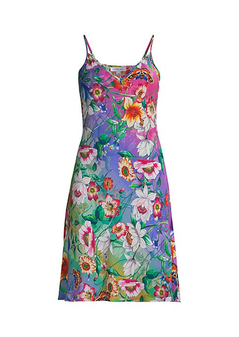 Silk V-Neck Mini Slipdress