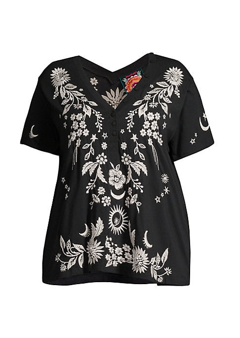 Floral V-Neck Tee