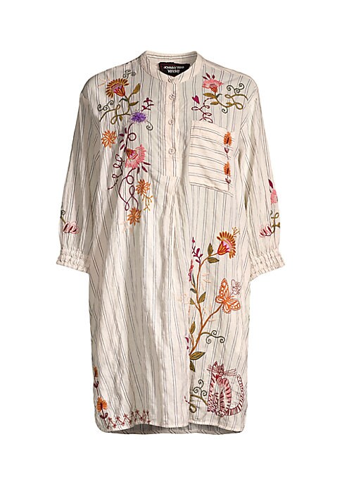 Floral Stripe Tunic Top