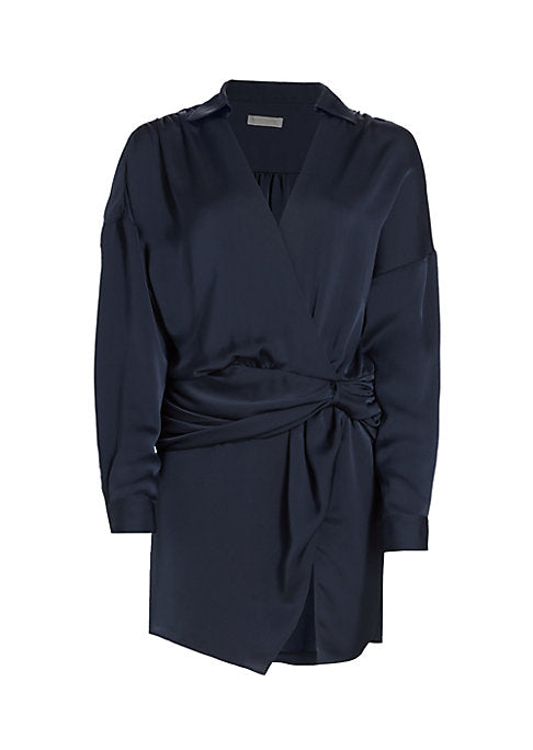 Satin Surplice Minidress
