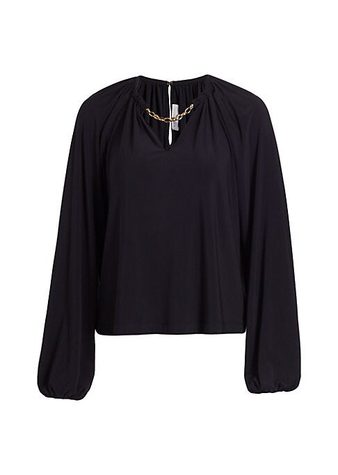 Chain-Link Elegance Blouse