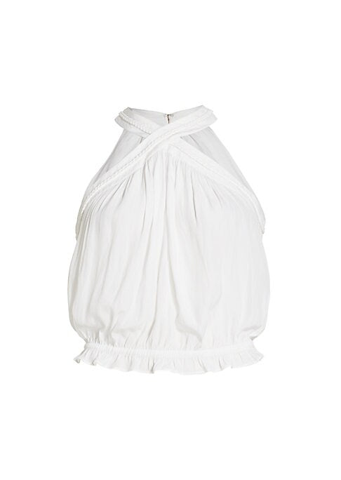 Ruffled Halter Blouse