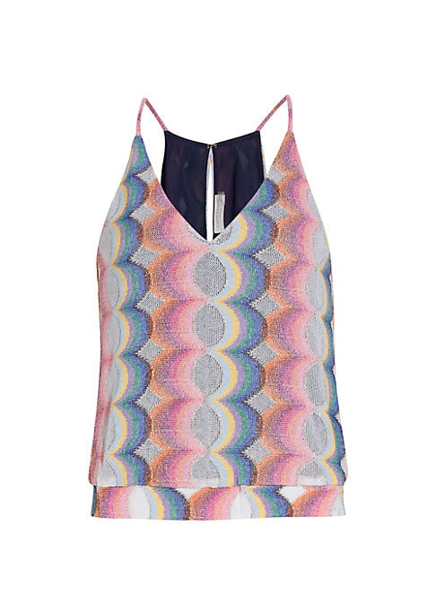 Geometric V-Neck Tank