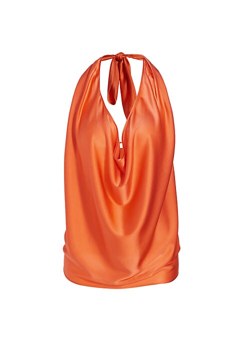 Sleek Silk Drape Top