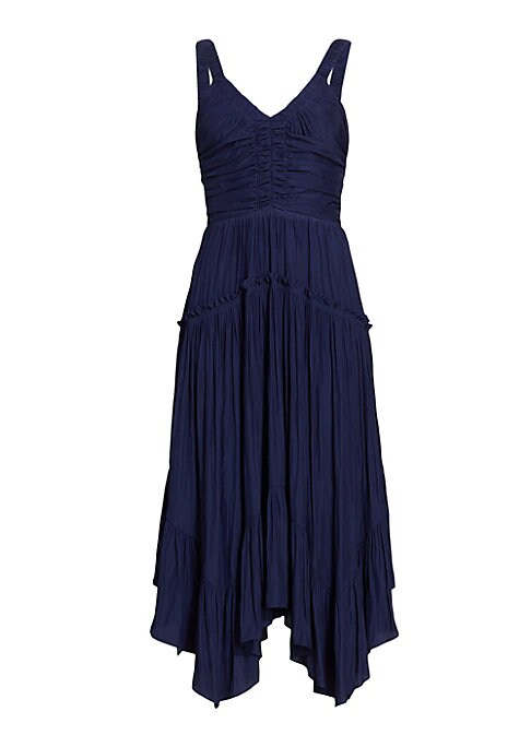 Elegant V-Neck Midi Dress