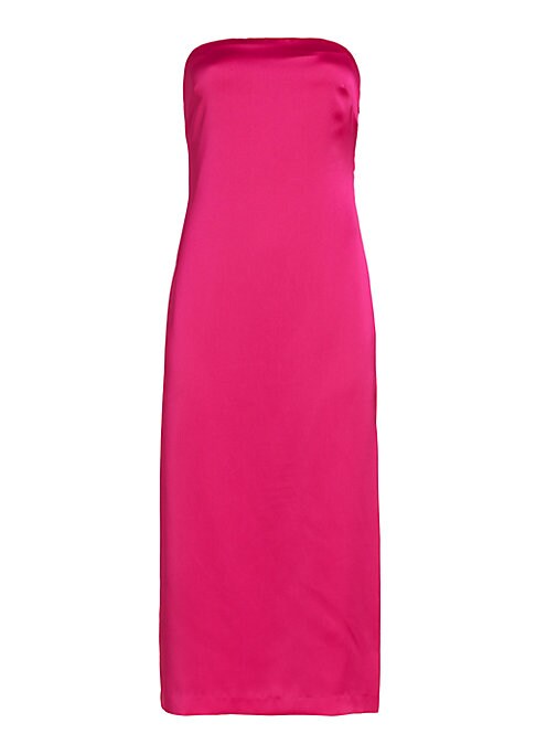 Satin Sheath Midi Dress