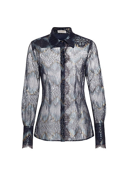 Luxe Lace Button-Up Shirt