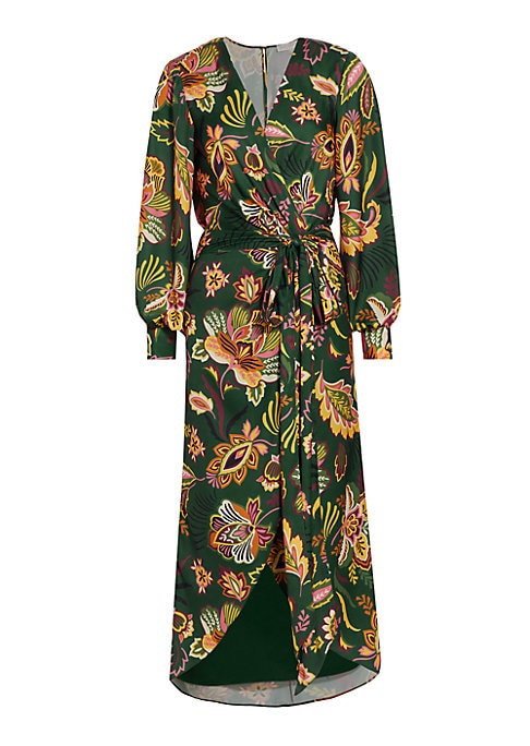 Floral V-Neck Midi Dress