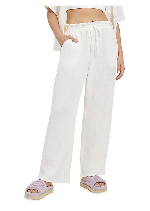 Cozy Wide-Leg Cotton Pants