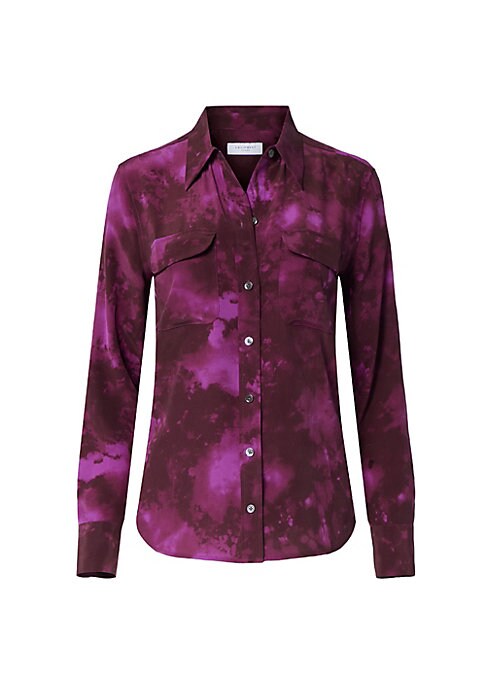 Silk Two-Tone Blouse
