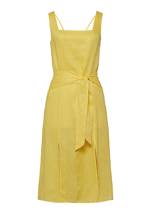Luxe Linen Fit-and-Flare Dress