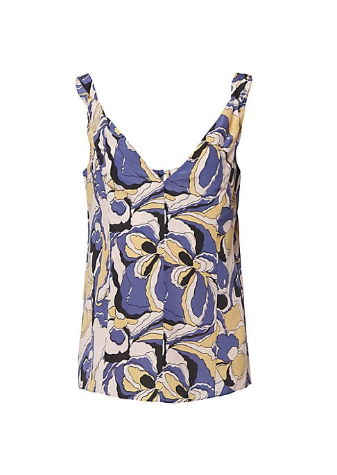 Vibrant Silk V-Neck Top