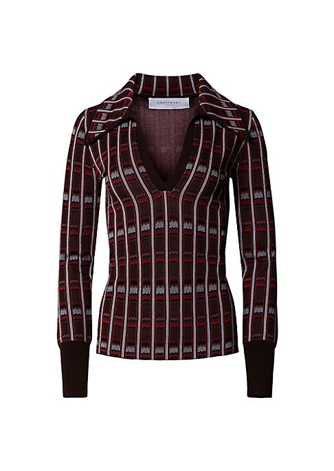 Chic V-Neck Pattern Top